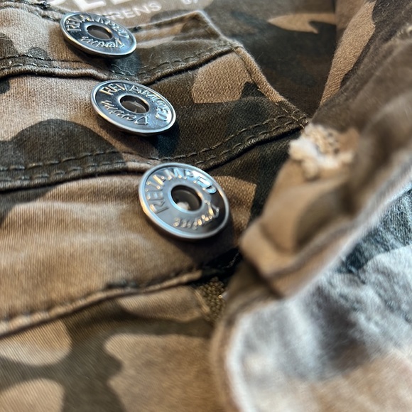 Camo high rise jean shorts. - Picture 2 of 4